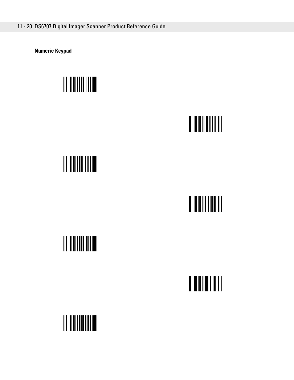 Numeric keypad, Numeric keypad -20, Ing the | Symbol Technologies DS6707 User Manual | Page 228 / 366