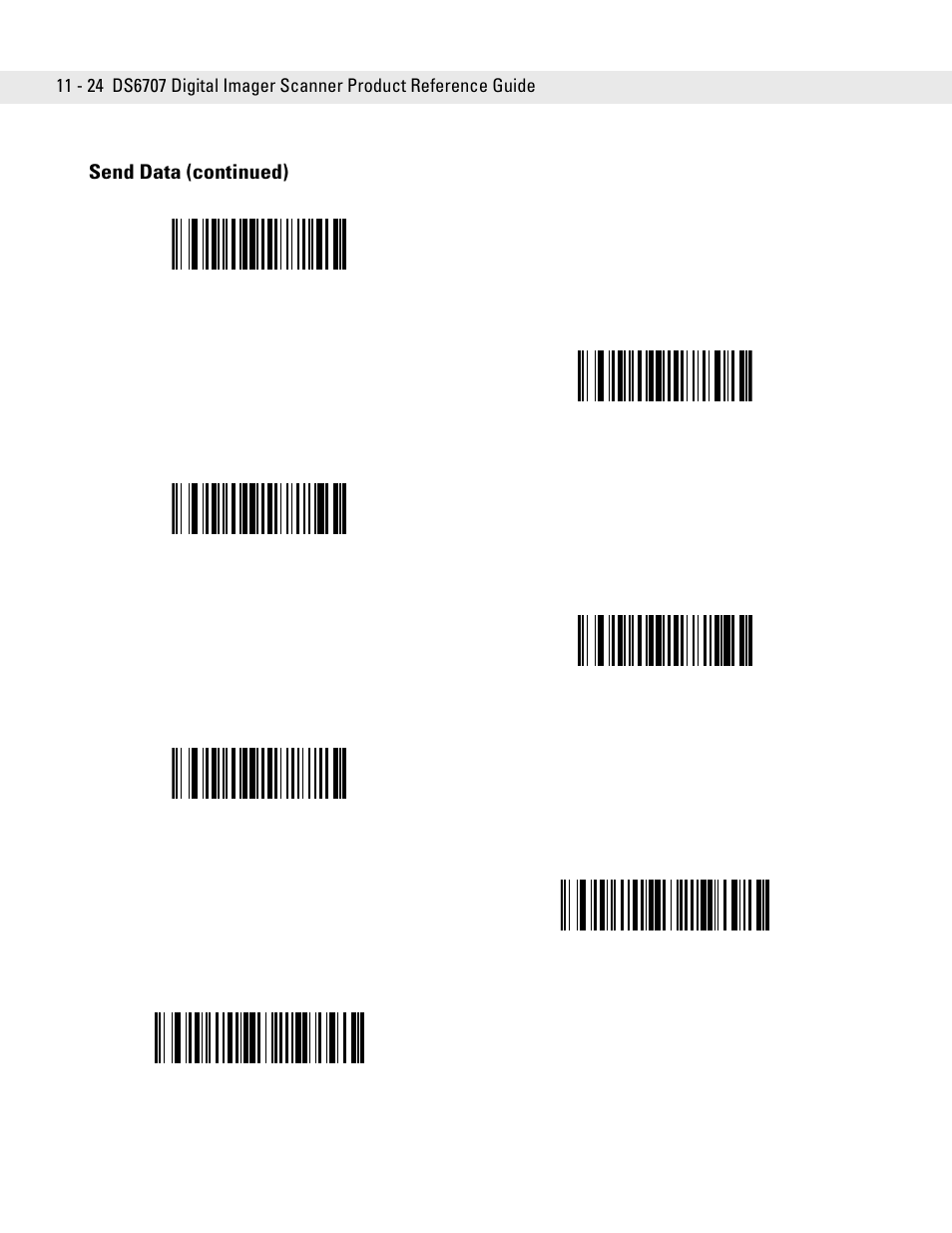 Send data (continued) | Symbol Technologies DS6707 User Manual | Page 232 / 366