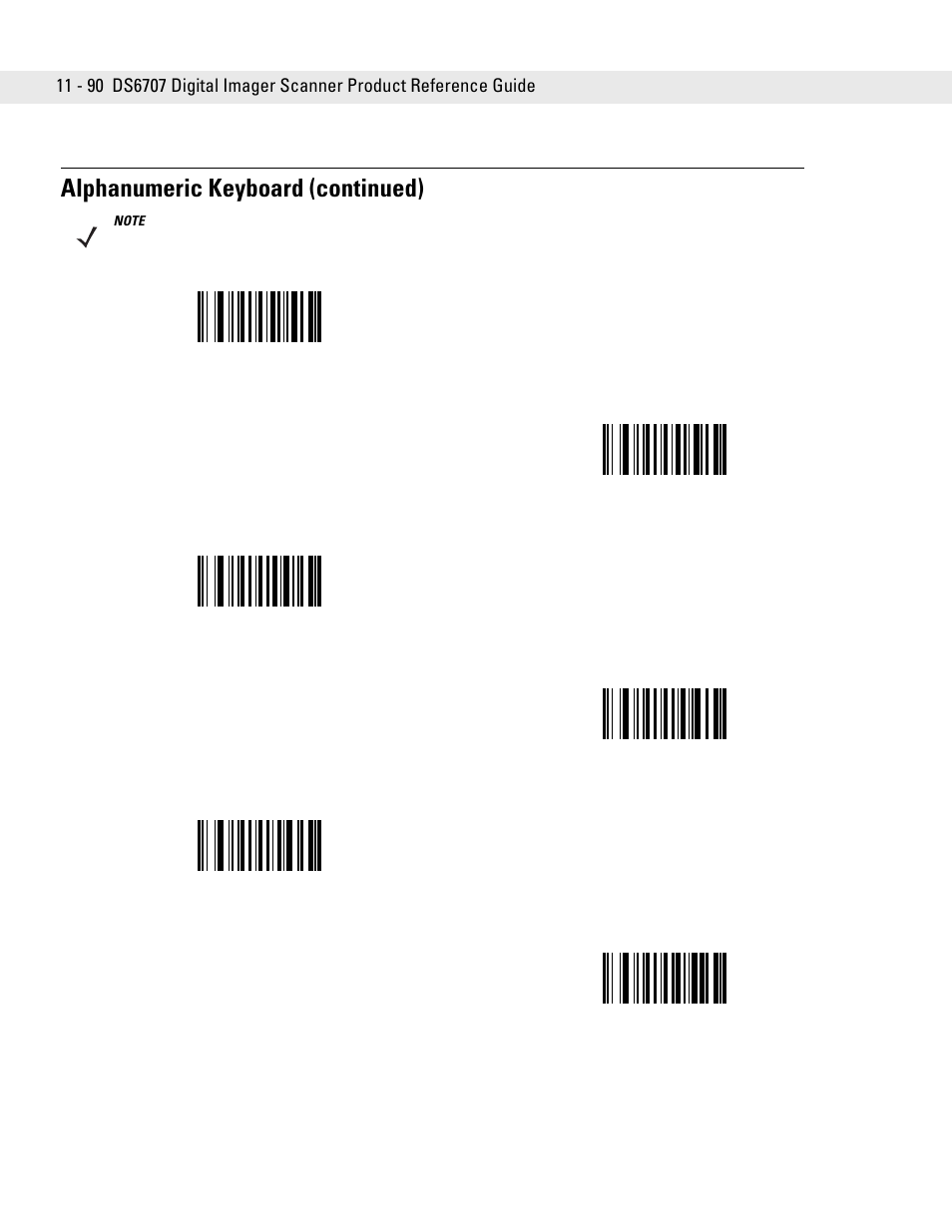 Alphanumeric keyboard (continued) | Symbol Technologies DS6707 User Manual | Page 298 / 366