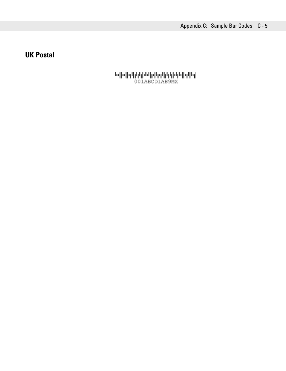 Uk postal | Symbol Technologies DS6707 User Manual | Page 329 / 366