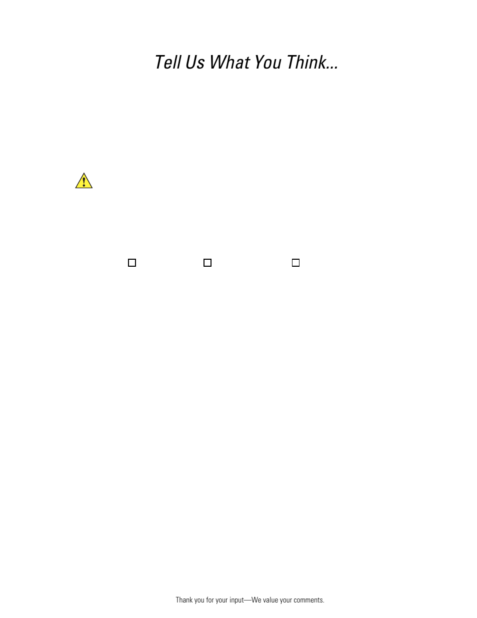 Tell us what you think | Symbol Technologies DS6707 User Manual | Page 363 / 366