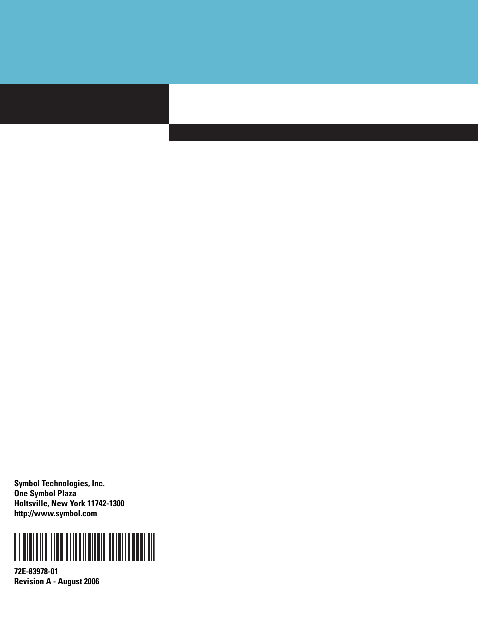 Back cover | Symbol Technologies DS6707 User Manual | Page 366 / 366