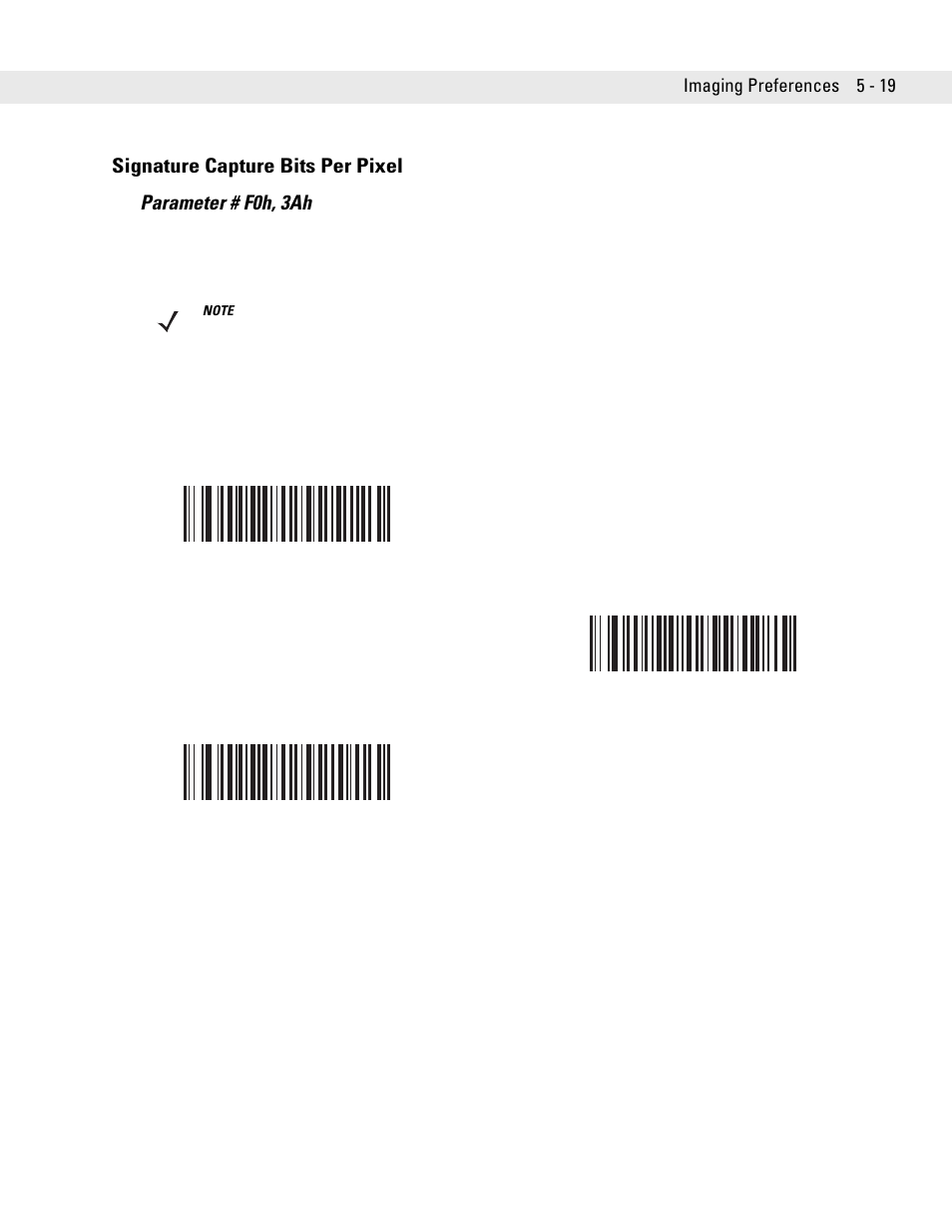 Signature capture bits per pixel, Signature capture bits per pixel -19 | Symbol Technologies DS6707 User Manual | Page 79 / 366
