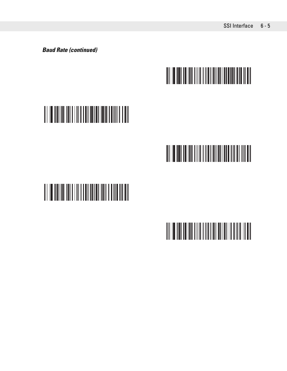 Baud rate (continued) | Symbol Technologies DS6707 User Manual | Page 87 / 366