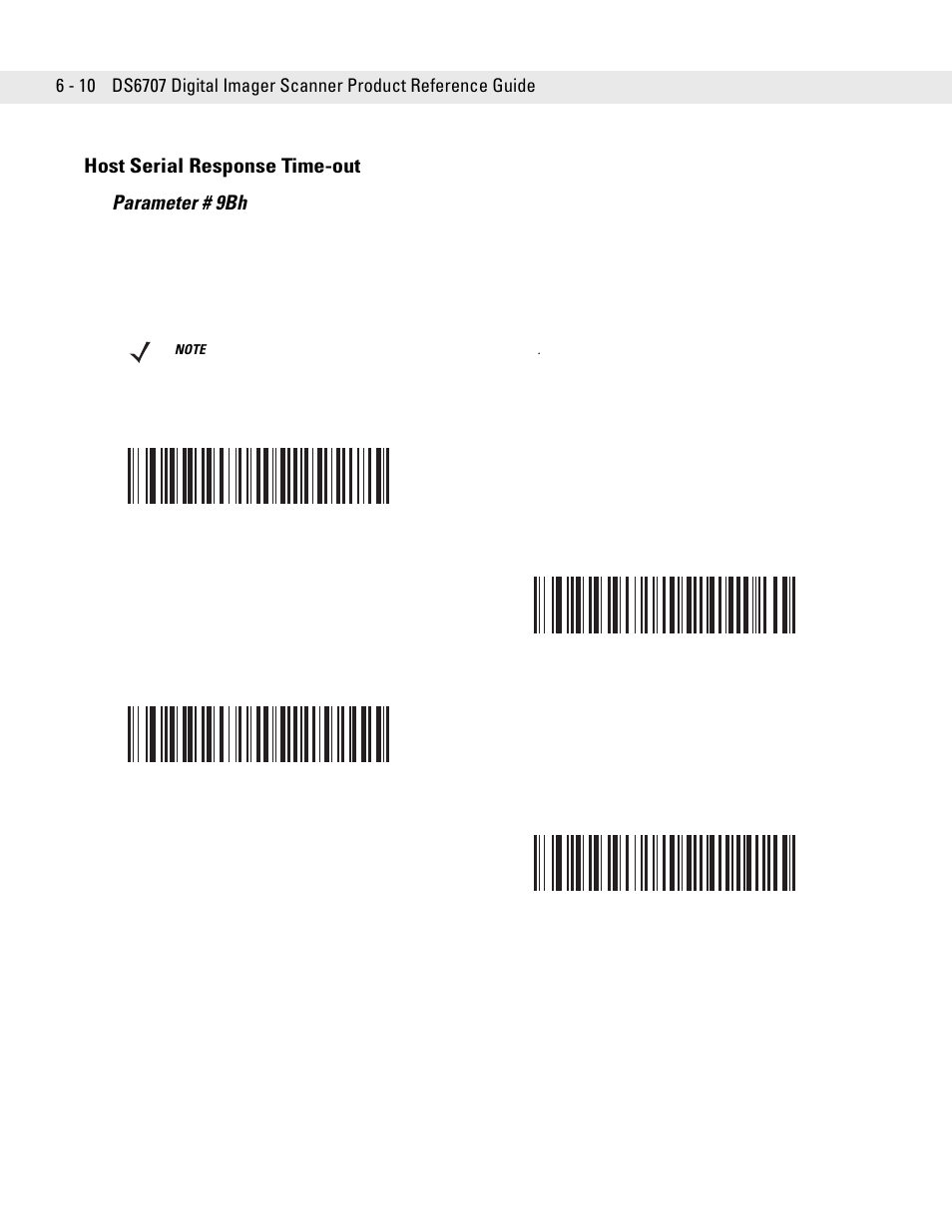 Host serial response time-out, Host serial response time-out -10, Host serial response time-out parameter # 9bh | Symbol Technologies DS6707 User Manual | Page 92 / 366