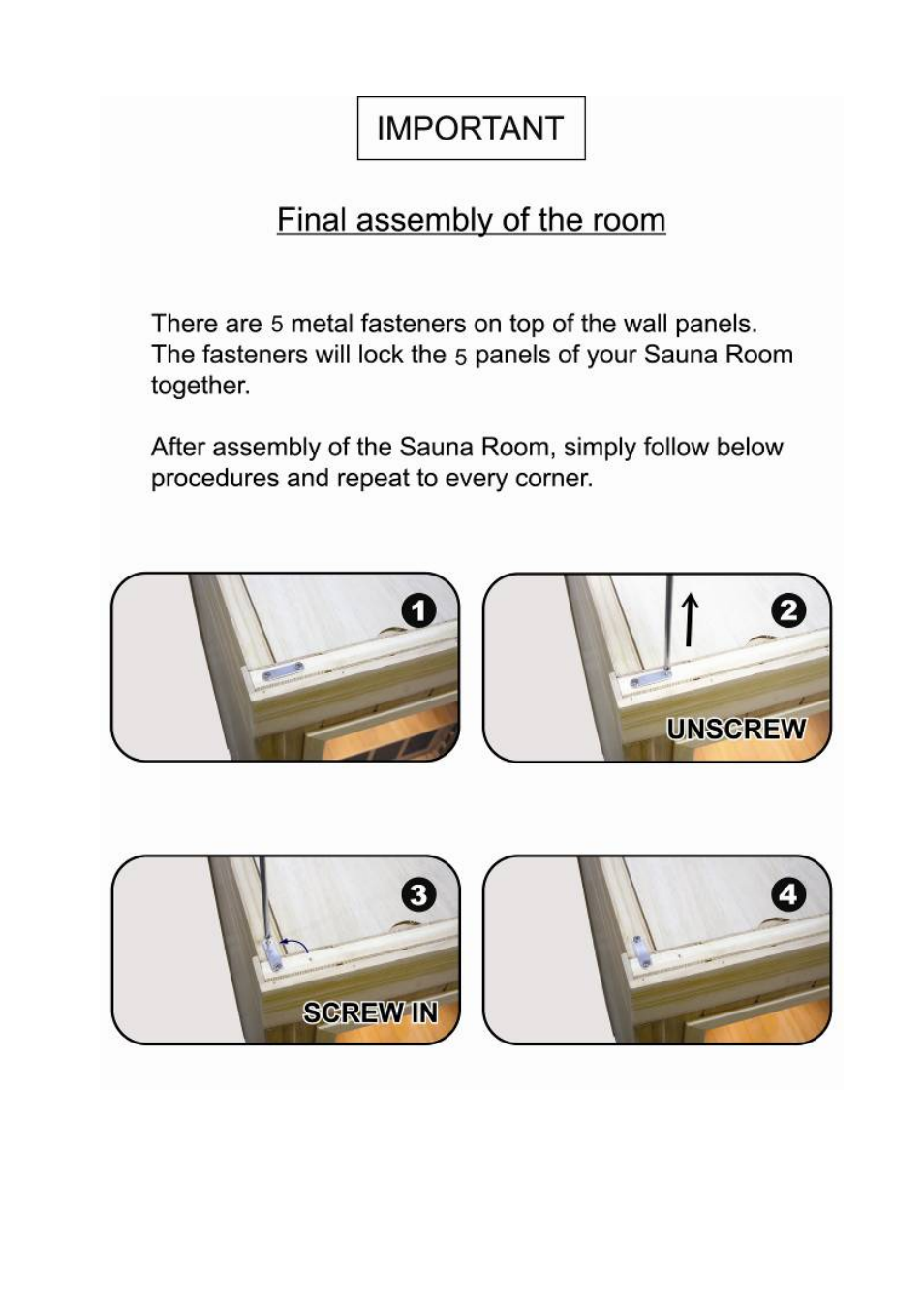 Saunatec Infared Wooden Sauna Room IG-570G User Manual | Page 8 / 12