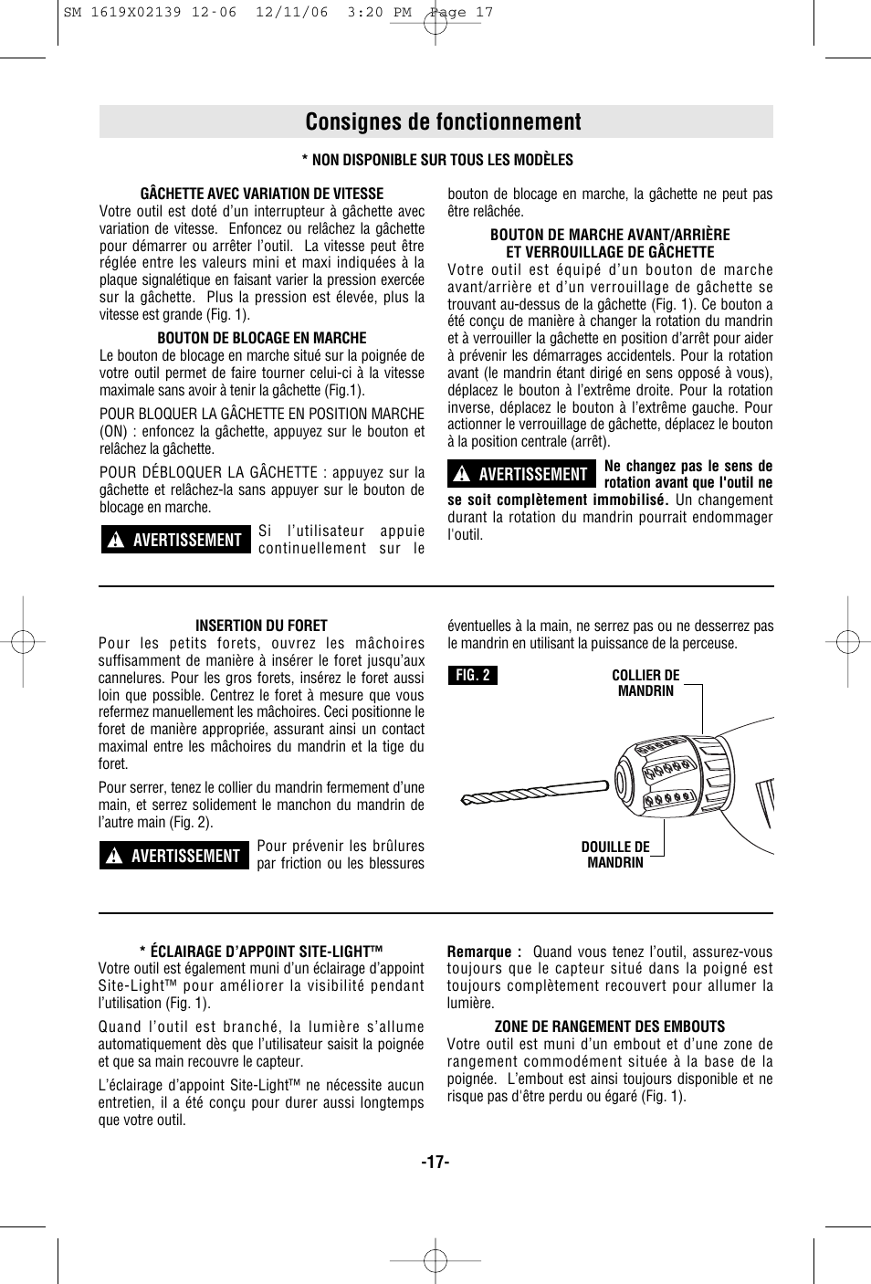 Consignes de fonctionnement | Skil 6237 User Manual | Page 17 / 32