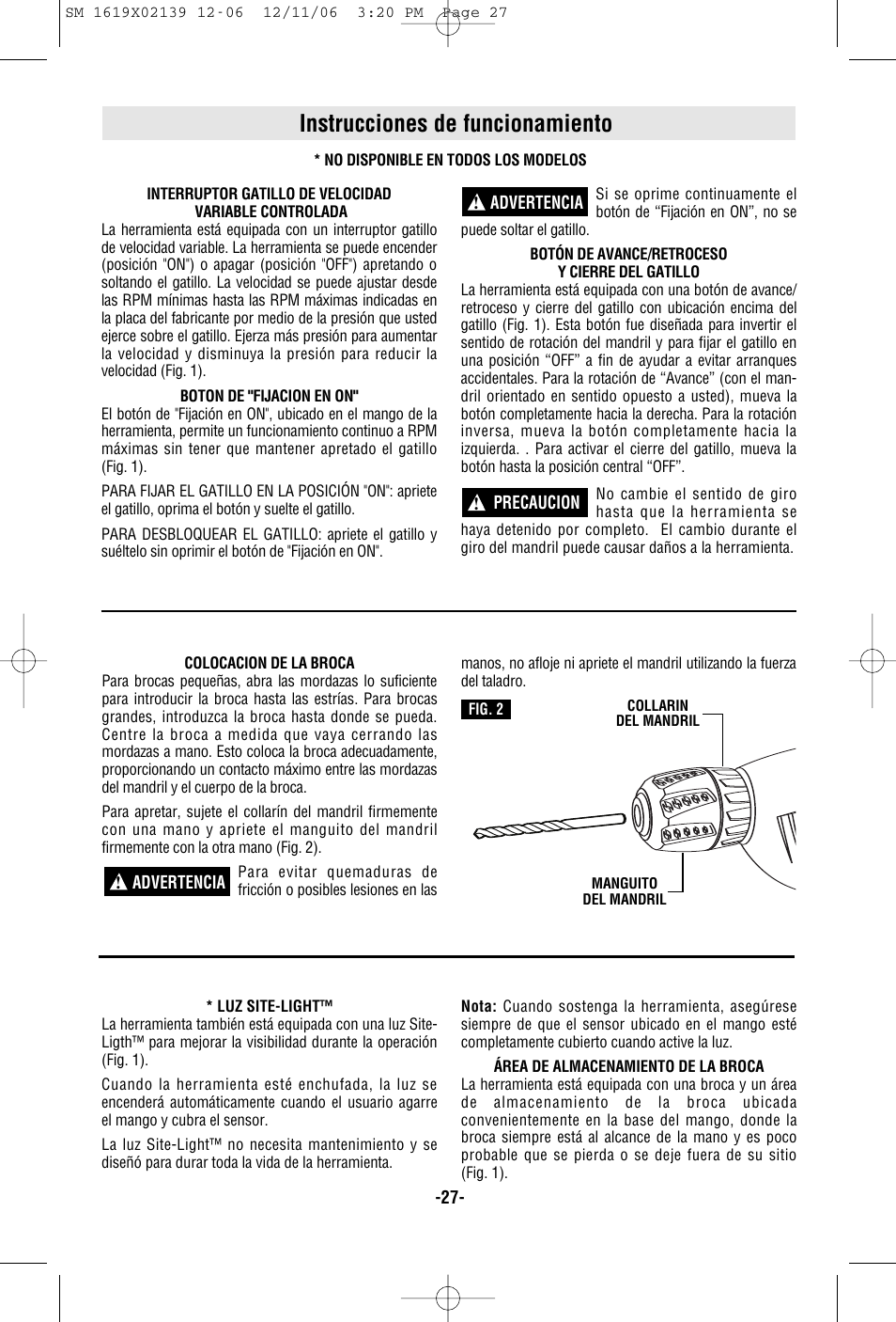 Instrucciones de funcionamiento | Skil 6237 User Manual | Page 27 / 32