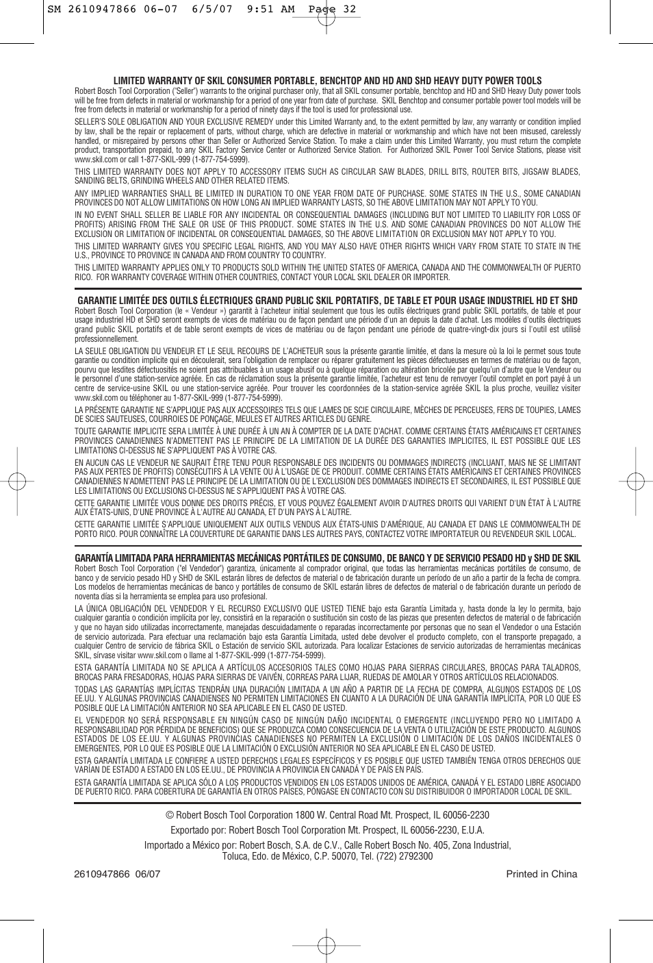 Skil 9205 User Manual | Page 32 / 32