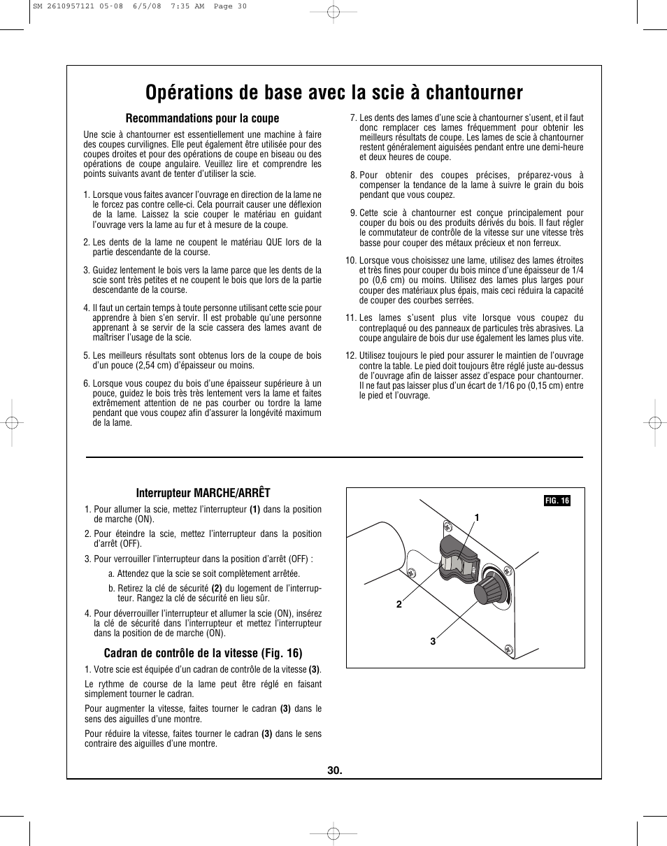 Opérations de base avec la scie à chantourner | Skil 3335-01 User Manual | Page 30 / 52