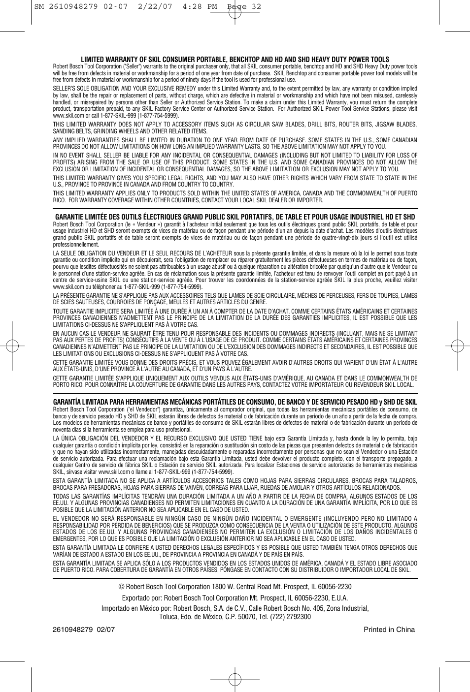 Skil 4290 User Manual | Page 32 / 32