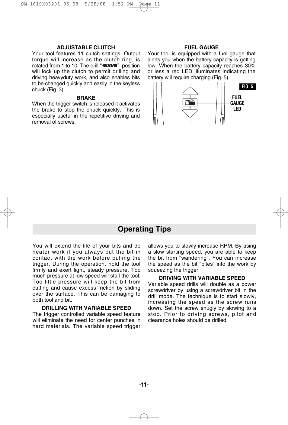 Operating tips | Skil 2372 User Manual | Page 11 / 44