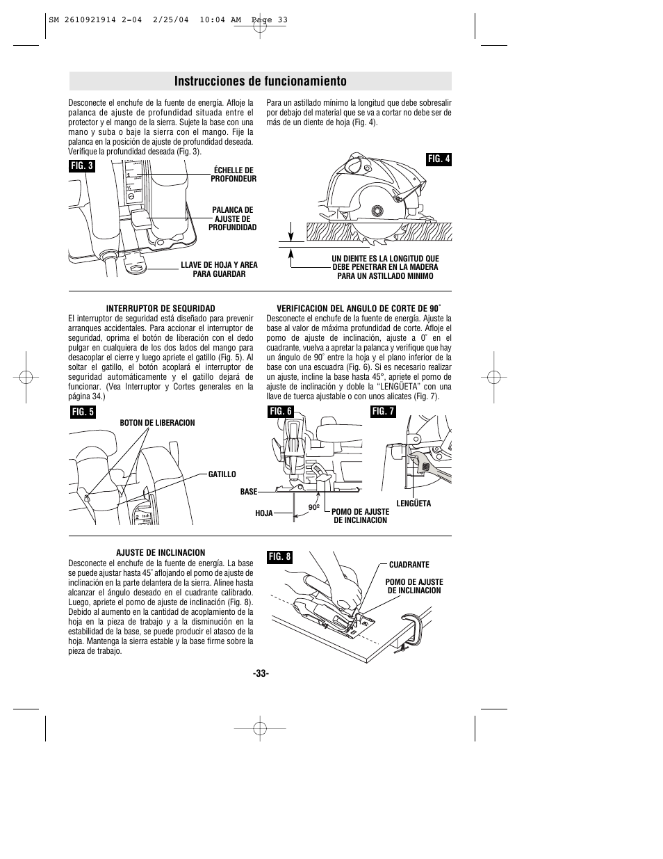 Instrucciones de funcionamiento | Skil 5750 User Manual | Page 33 / 40