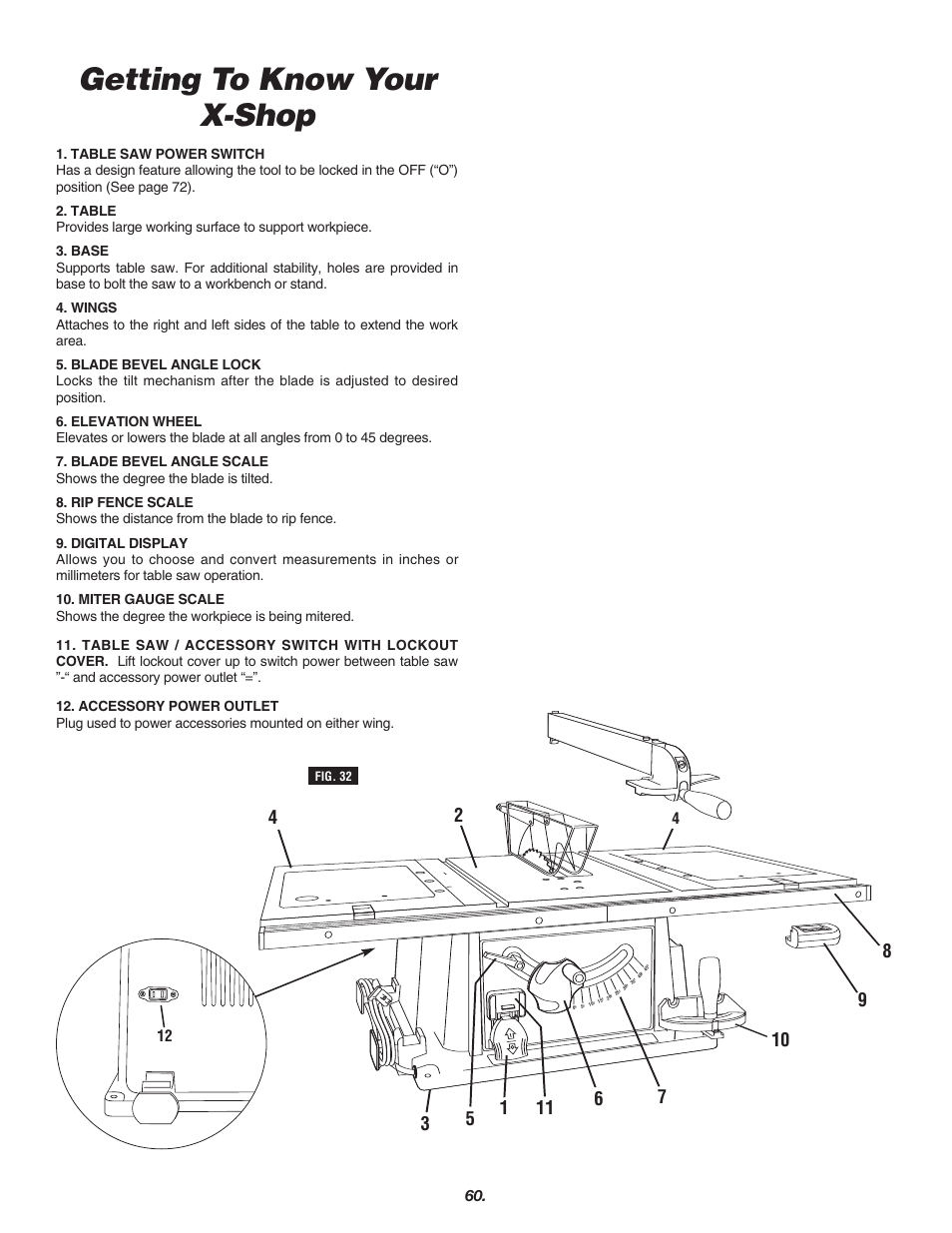 Getting to know your x-shop | Skil 3700 User Manual | Page 60 / 112