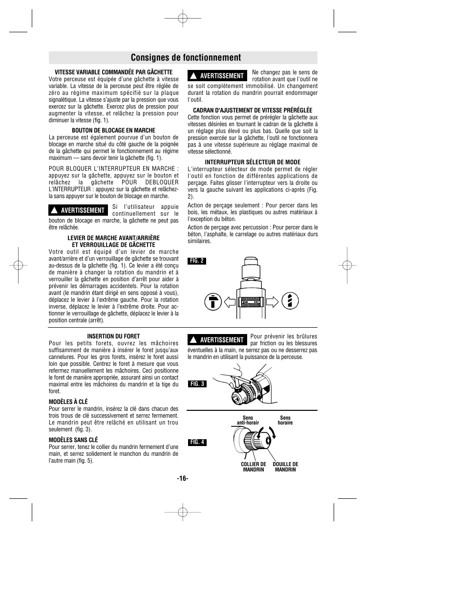 Consignes de fonctionnement | Skil 6464 User Manual | Page 16 / 32