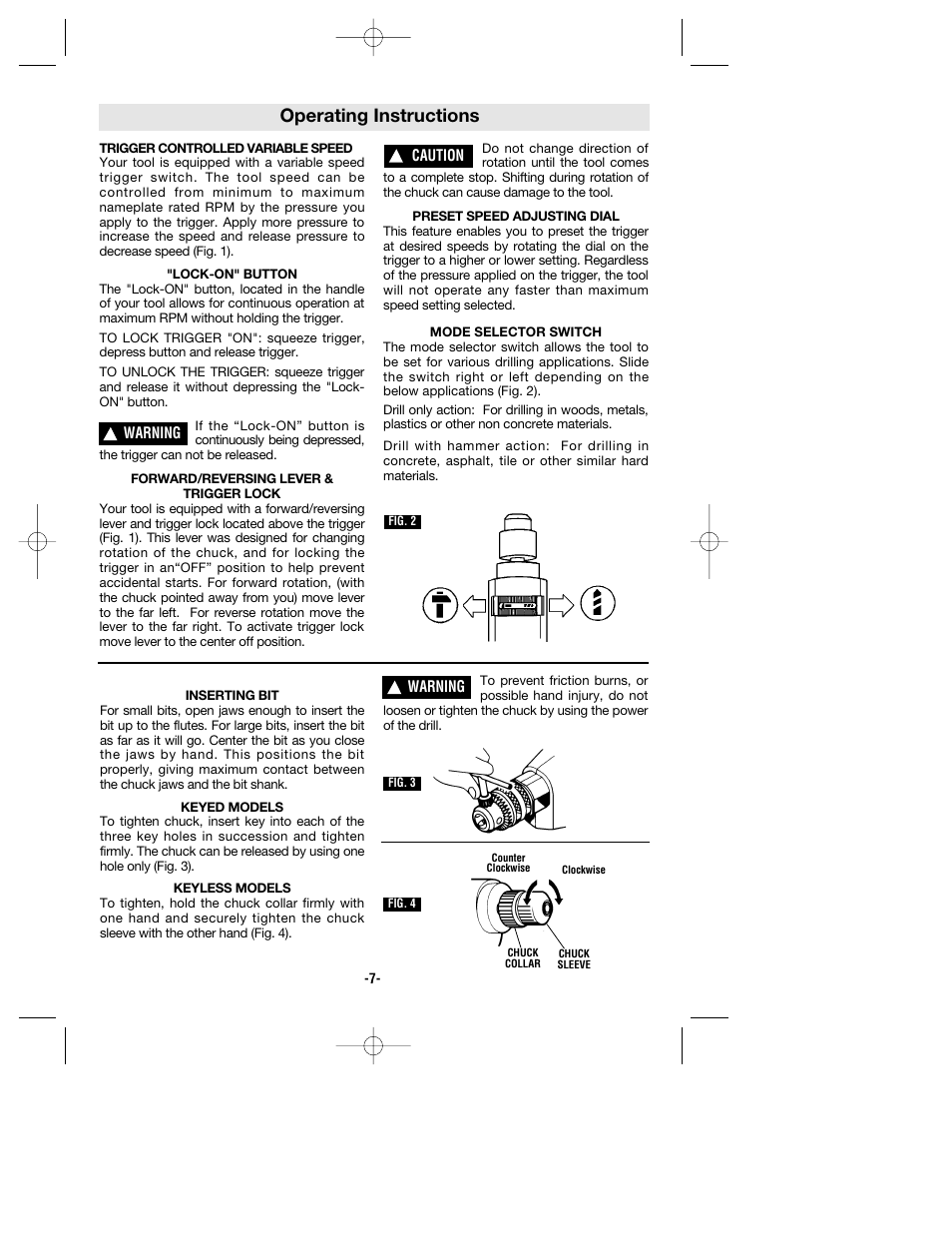 Operating instructions | Skil 6464 User Manual | Page 7 / 32