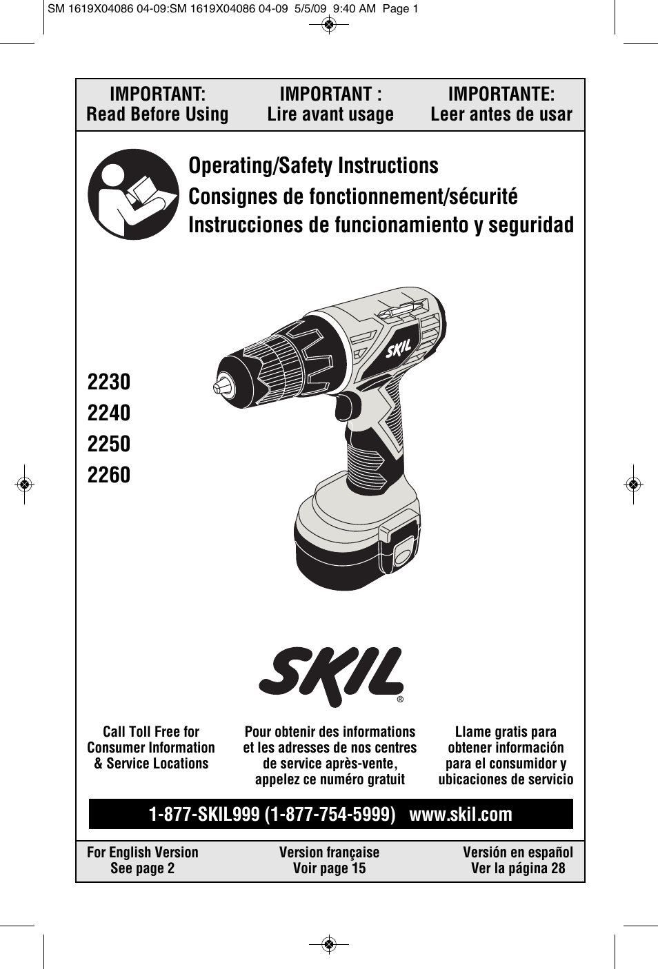 Skil 2250 User Manual | 44 pages