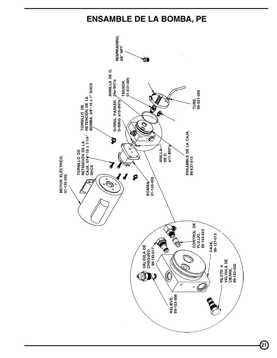 Ensamble de la bomba, pe | Skil FM Series User Manual | Page 21 / 40