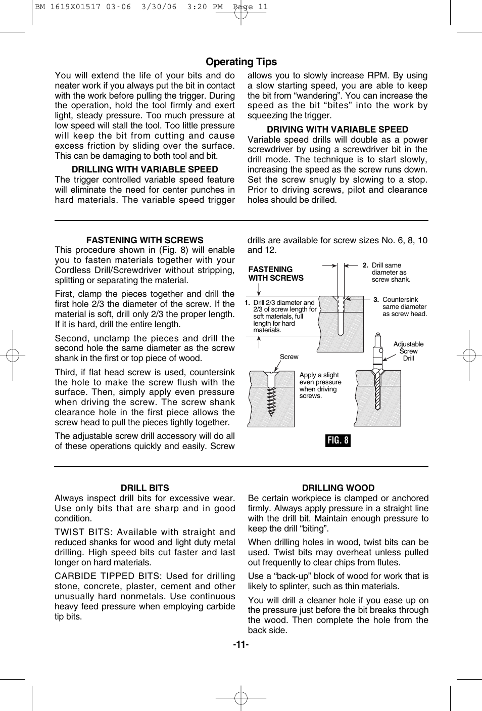 Operating tips | Skil 2867 User Manual | Page 11 / 40