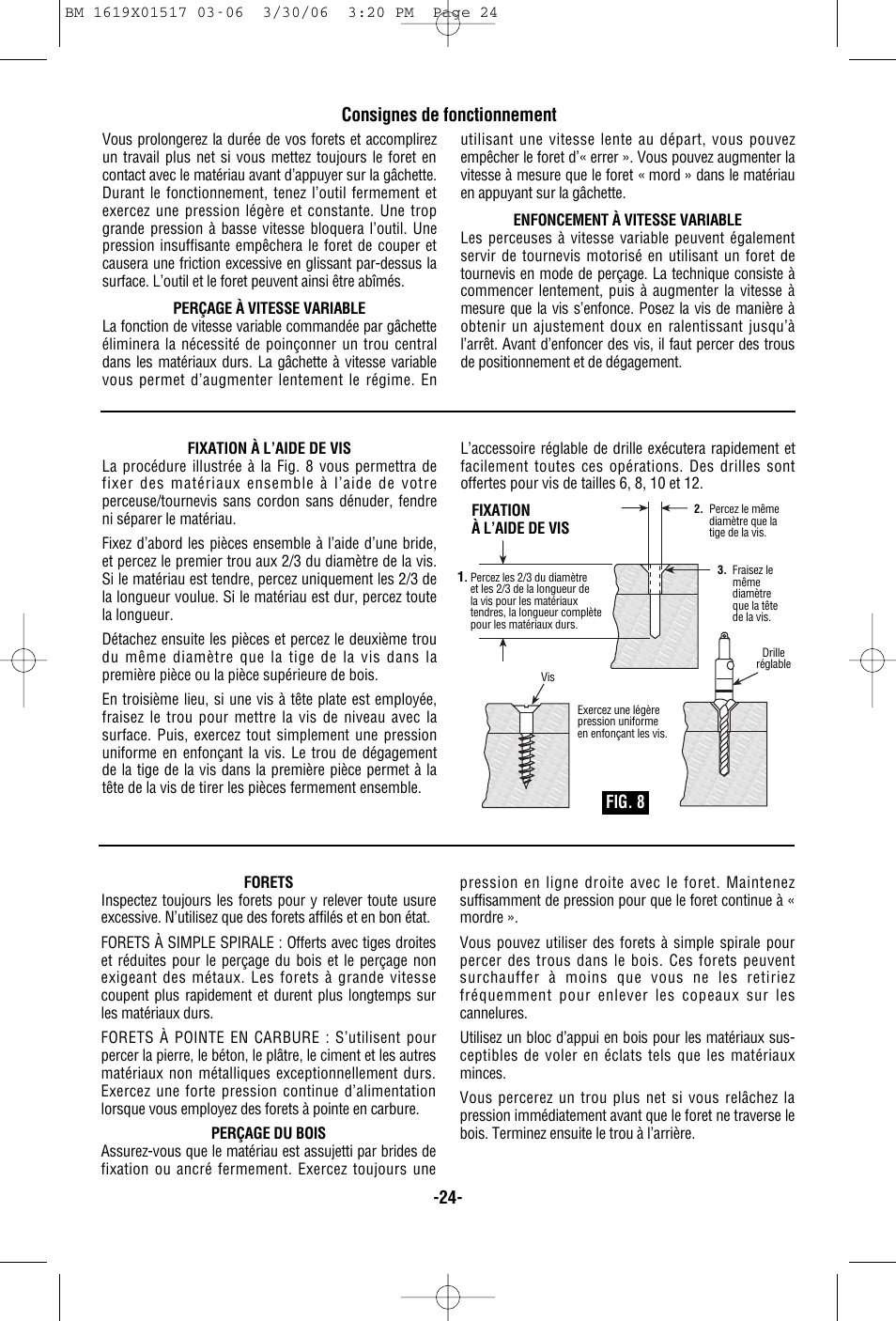 Consignes de fonctionnement | Skil 2867 User Manual | Page 24 / 40