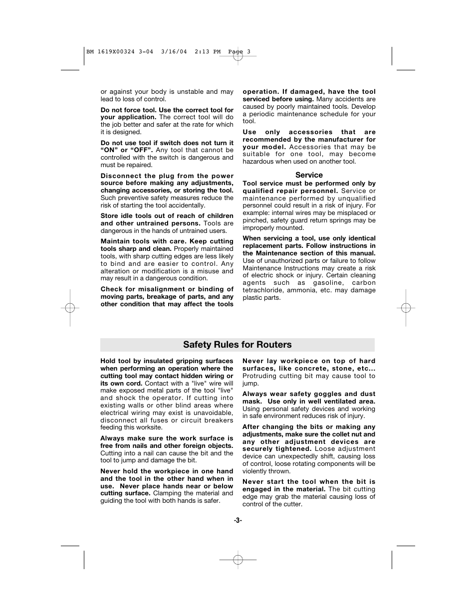 Safety rules for routers | Skil 1825 User Manual | Page 3 / 48