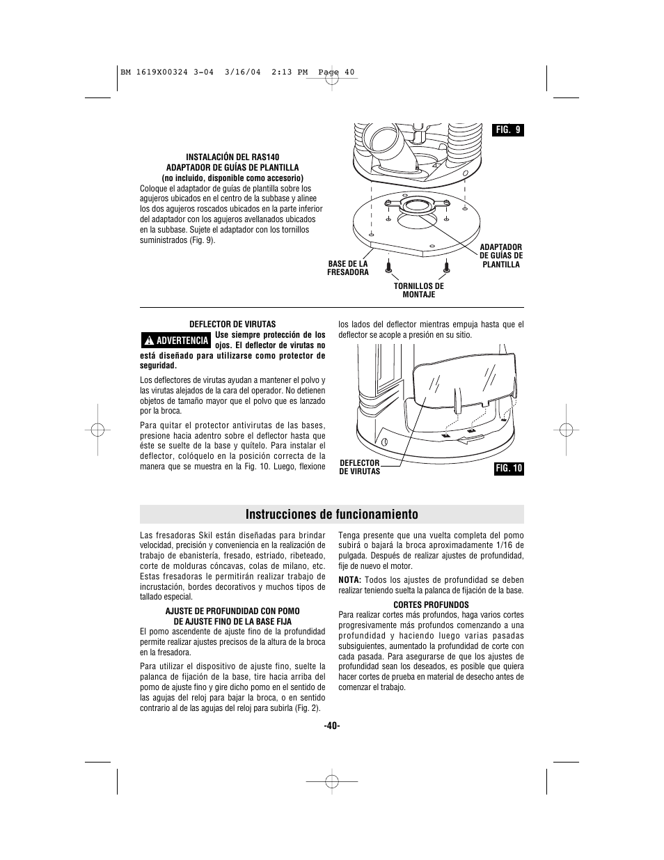 Instrucciones de funcionamiento | Skil 1825 User Manual | Page 40 / 48