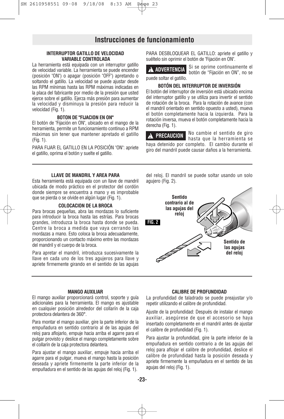 Instrucciones de funcionamiento | Skil 6445 User Manual | Page 23 / 28