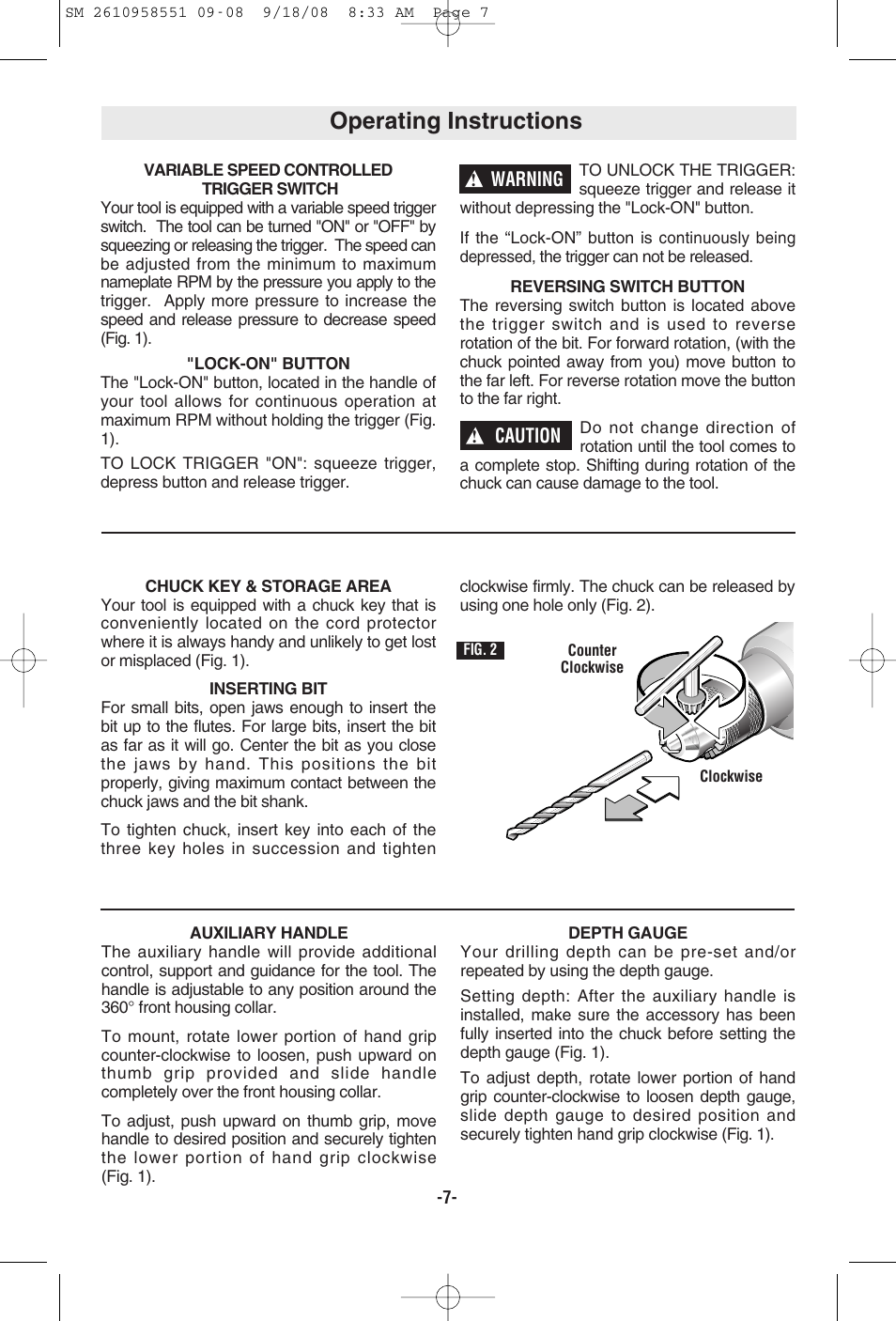 Operating instructions | Skil 6445 User Manual | Page 7 / 28