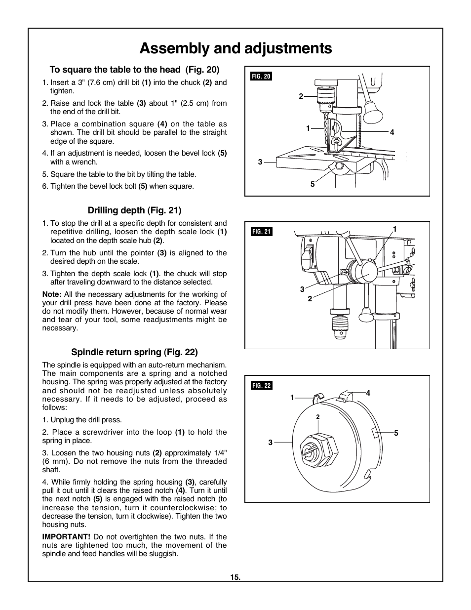 Assembly and adjustments | Skil 3320-01 User Manual | Page 15 / 60