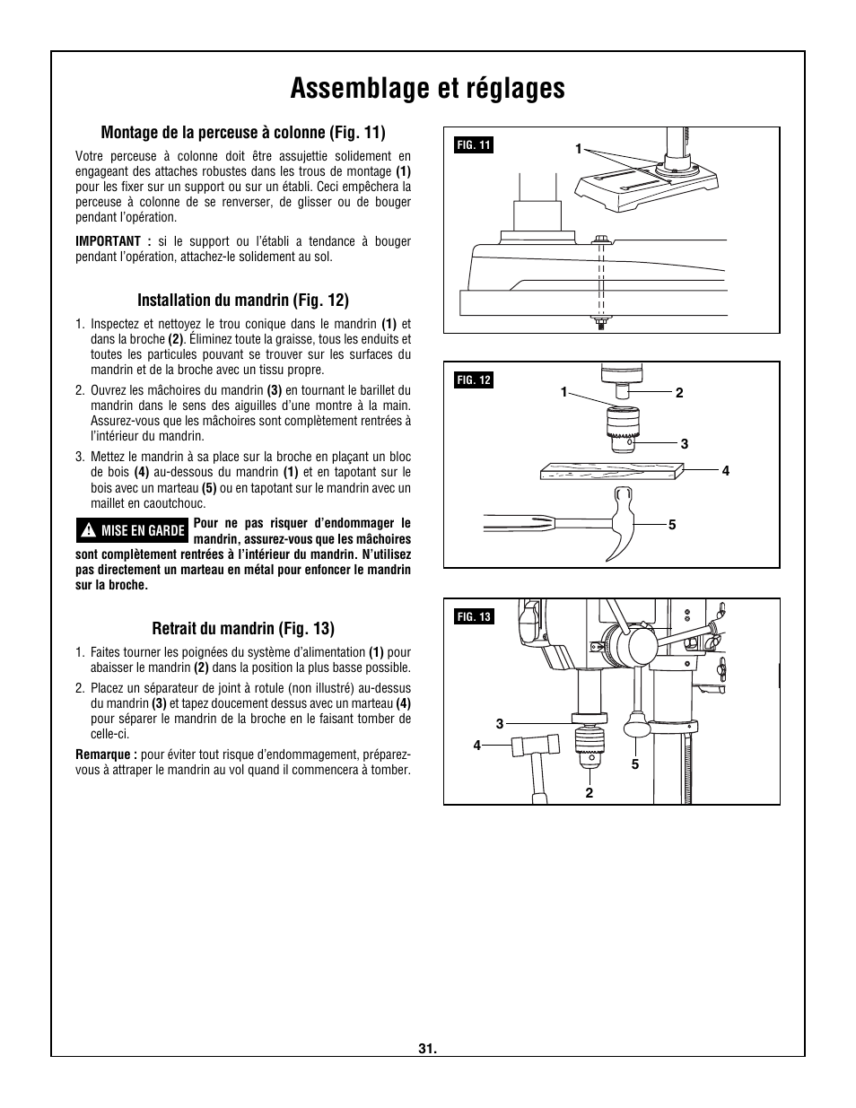 Assemblage et réglages | Skil 3320-01 User Manual | Page 31 / 60