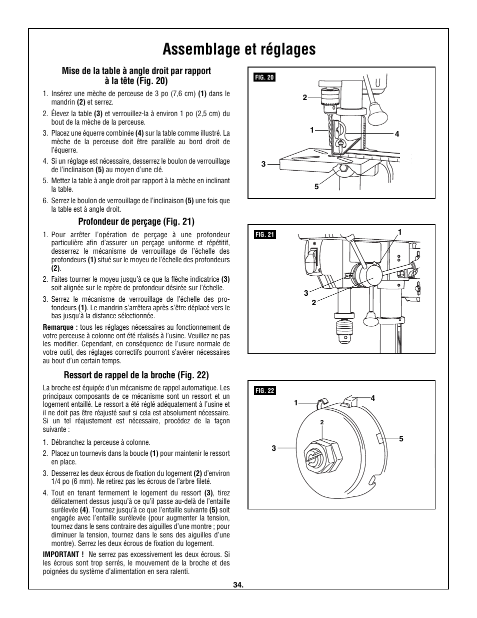 Assemblage et réglages | Skil 3320-01 User Manual | Page 34 / 60