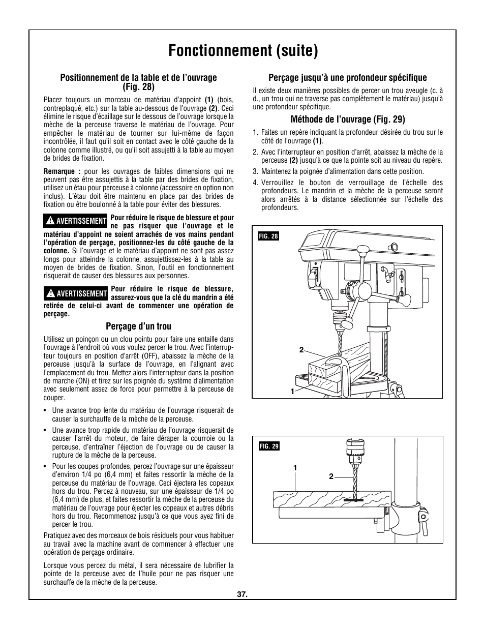 Fonctionnement (suite) | Skil 3320-01 User Manual | Page 37 / 60