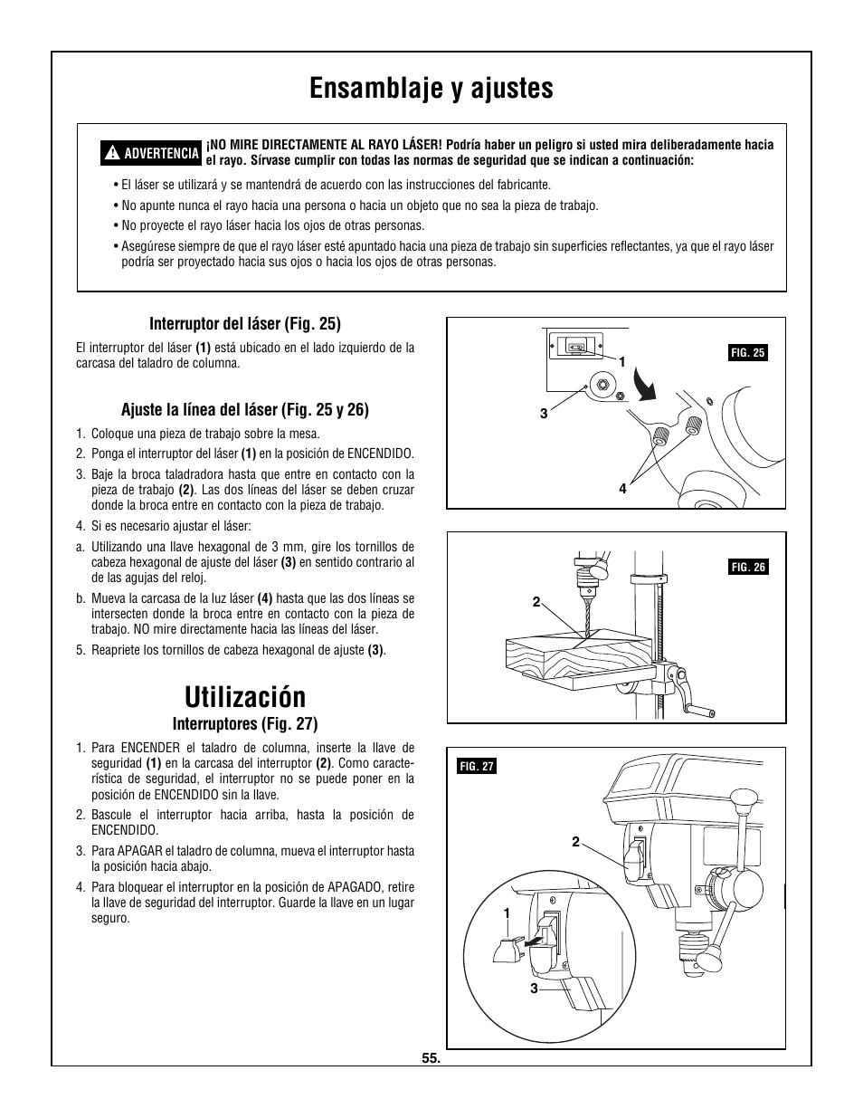 Utilización, Ensamblaje y ajustes | Skil 3320-01 User Manual | Page 55 / 60