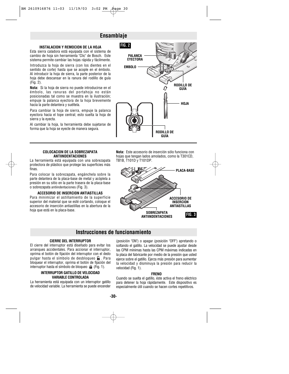 Instrucciones de funcionamiento, Ensamblaje | Skil 52324 User Manual | Page 30 / 36