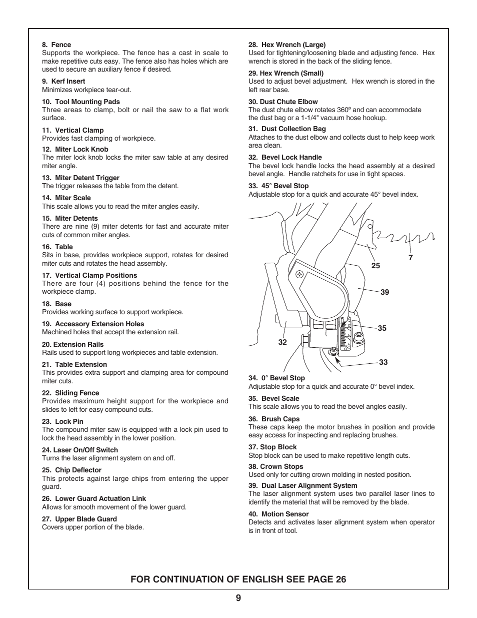For continuation of english see page 26 | Skil 3800 User Manual | Page 9 / 74