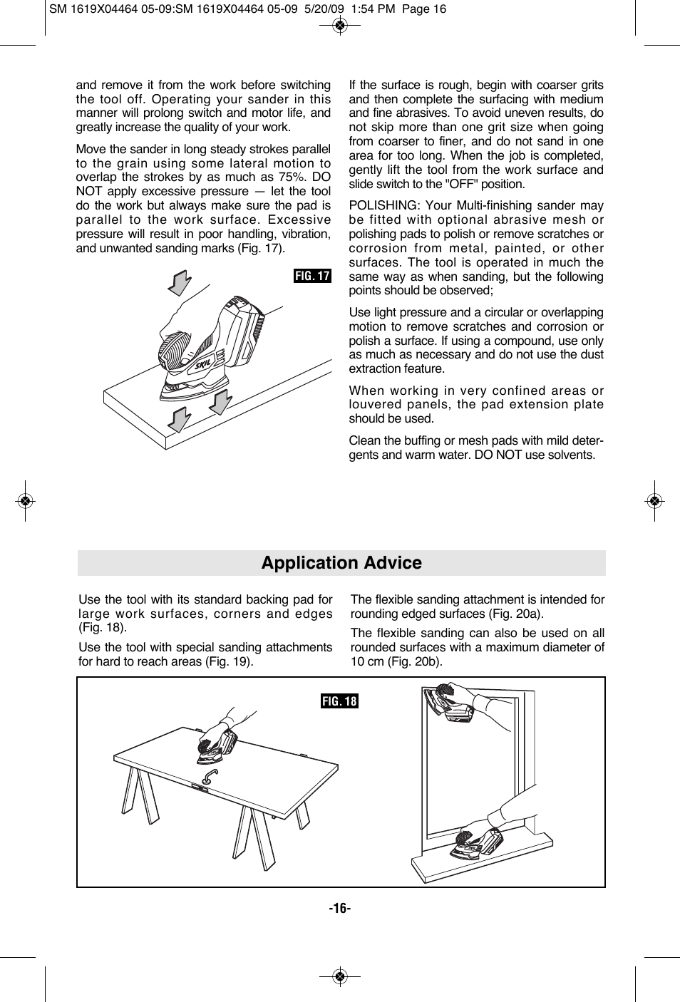 Application advice | Skil 7305 User Manual | Page 16 / 56