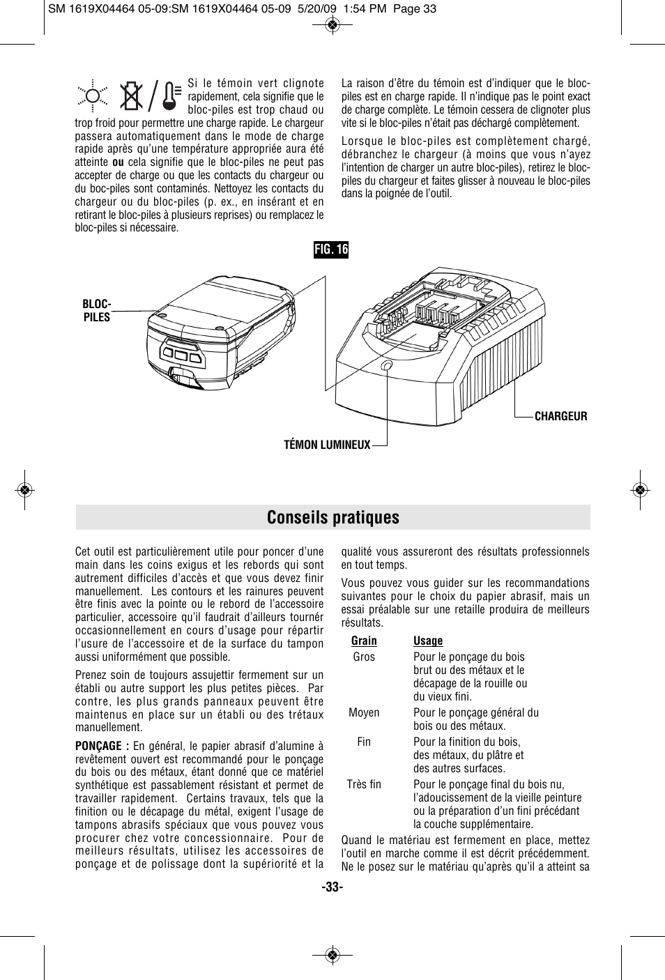 Conseils pratiques | Skil 7305 User Manual | Page 33 / 56