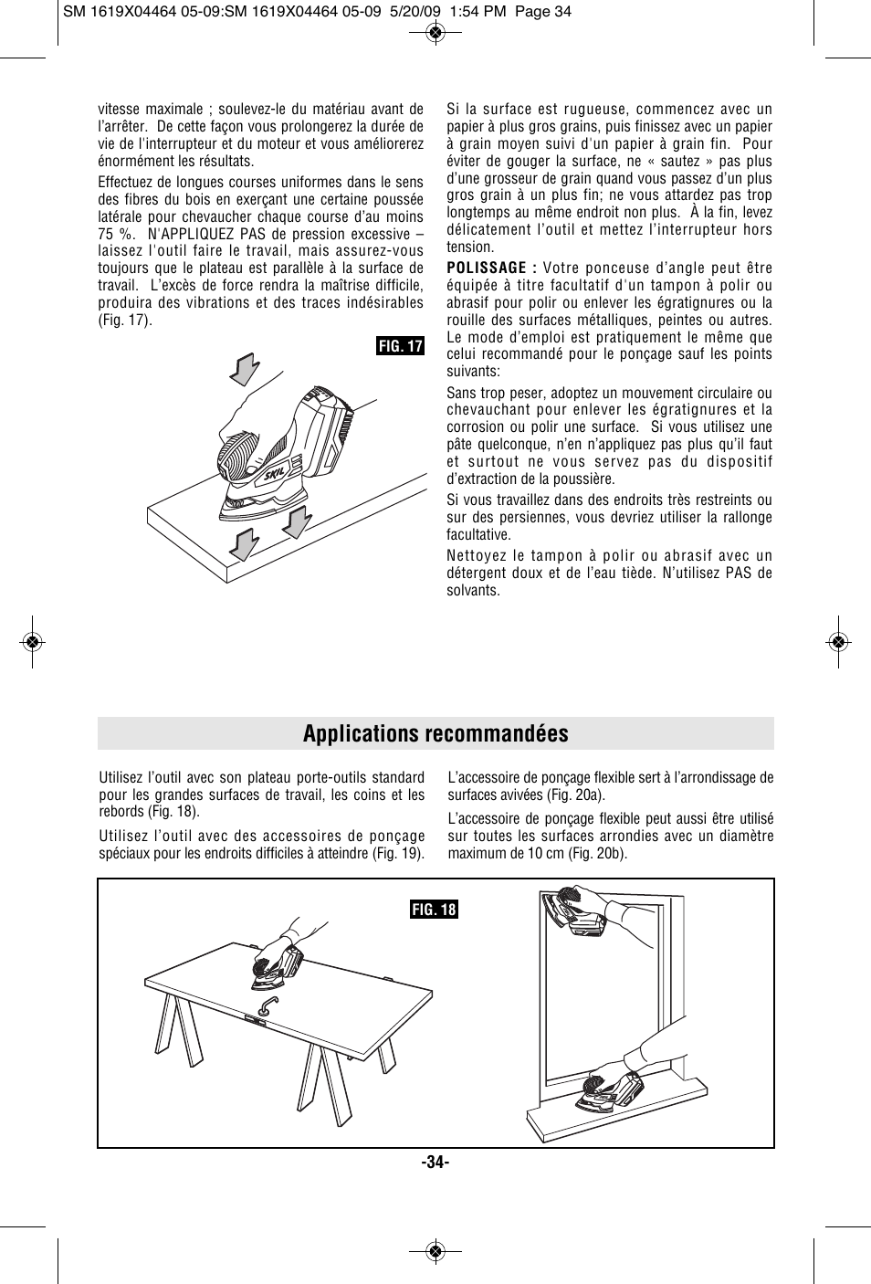 Applications recommandées | Skil 7305 User Manual | Page 34 / 56