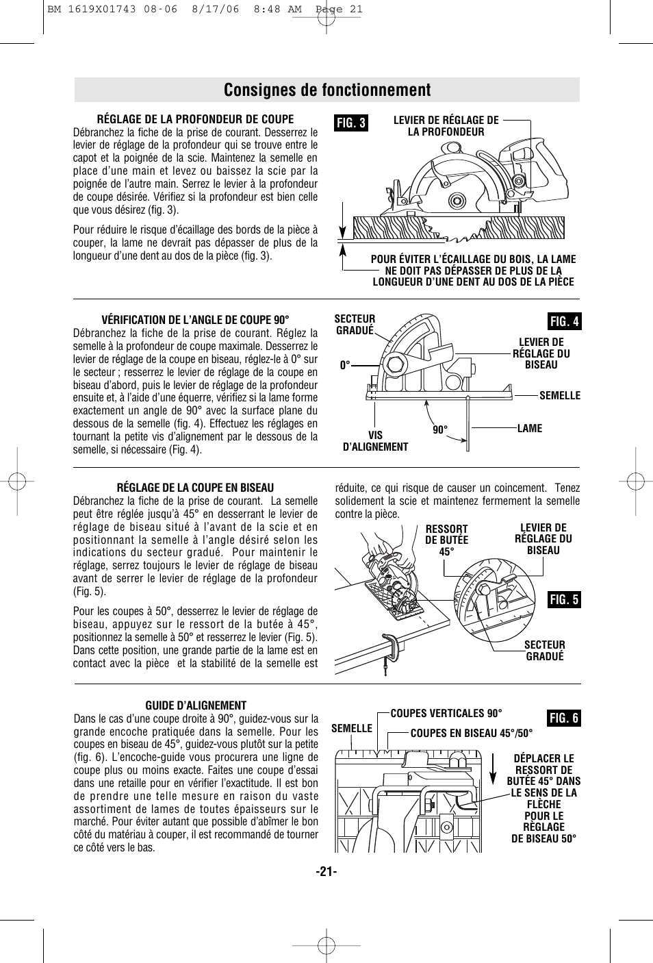 Consignes de fonctionnement | Skil 1677M User Manual | Page 21 / 40