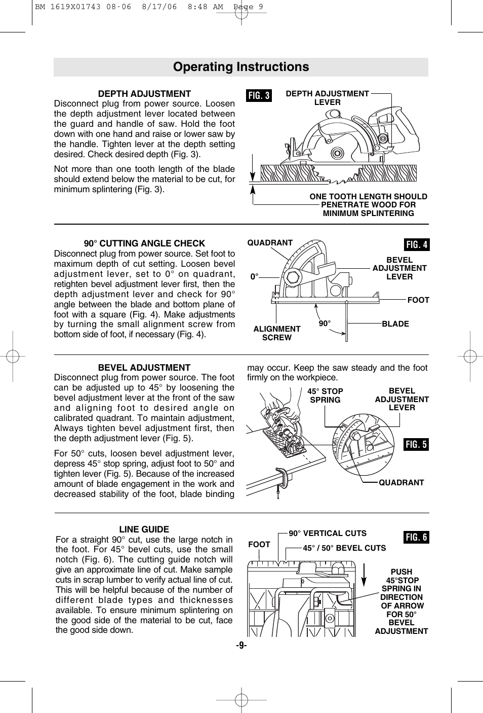 Operating instructions | Skil 1677M User Manual | Page 9 / 40