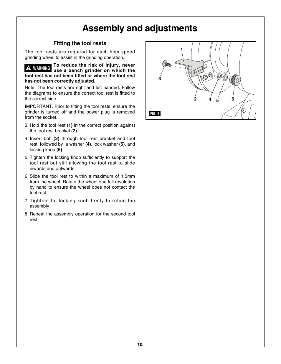 Assembly and adjustments | Skil 3380-01 User Manual | Page 10 / 44