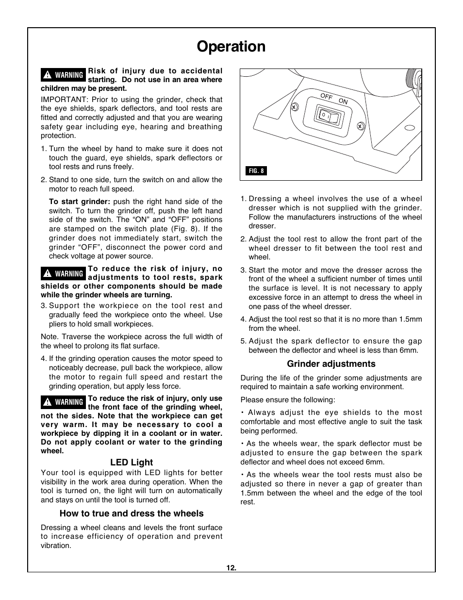 Operation | Skil 3380-01 User Manual | Page 12 / 44