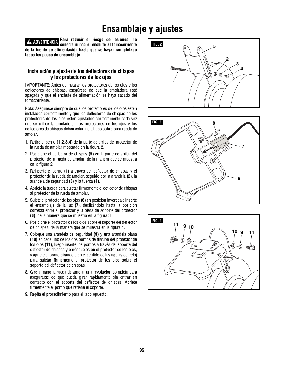 Ensamblaje y ajustes | Skil 3380-01 User Manual | Page 35 / 44