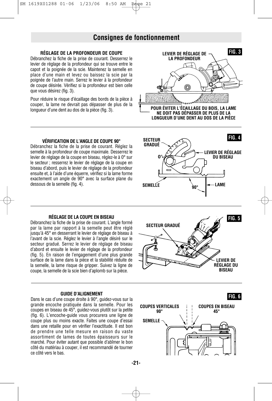 Consignes de fonctionnement | Skil HD77 User Manual | Page 21 / 40