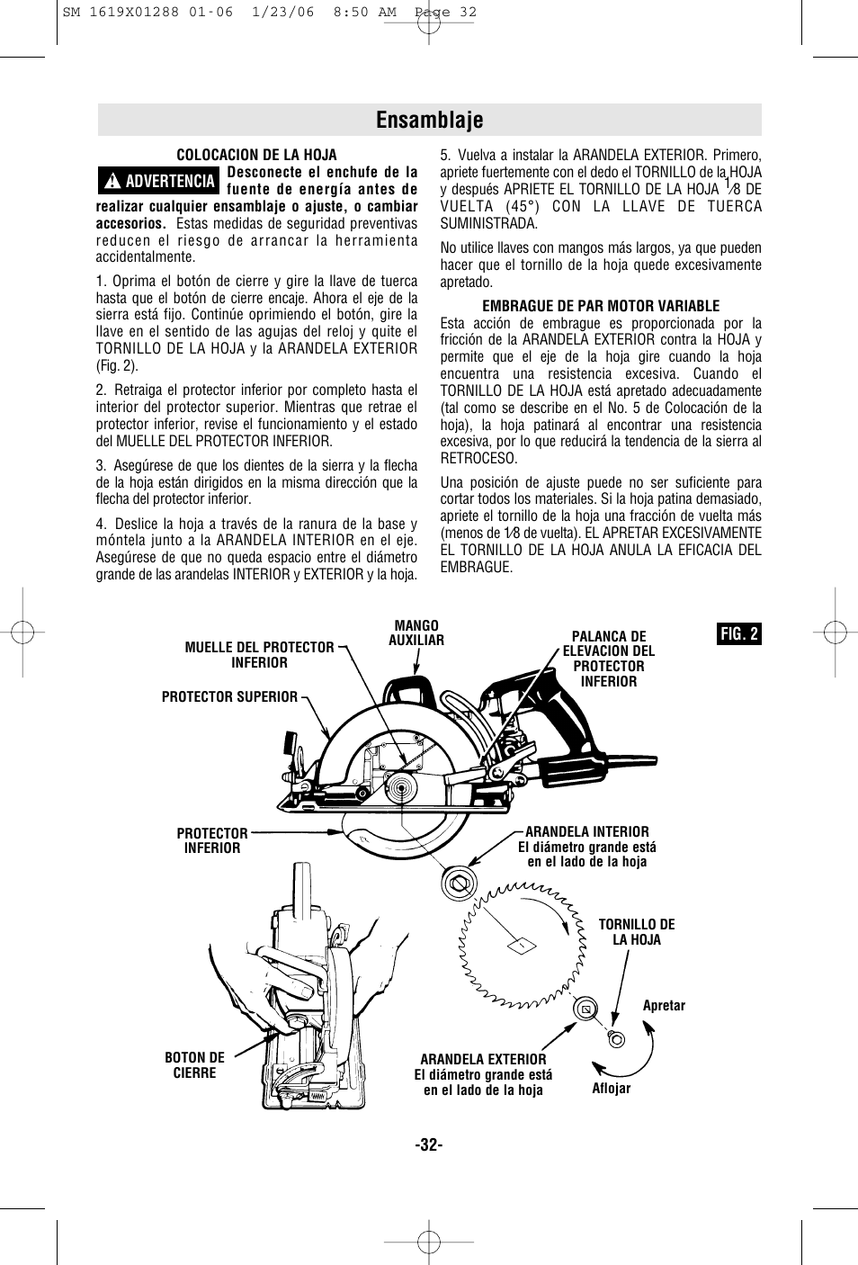 Ensamblaje | Skil HD77 User Manual | Page 32 / 40