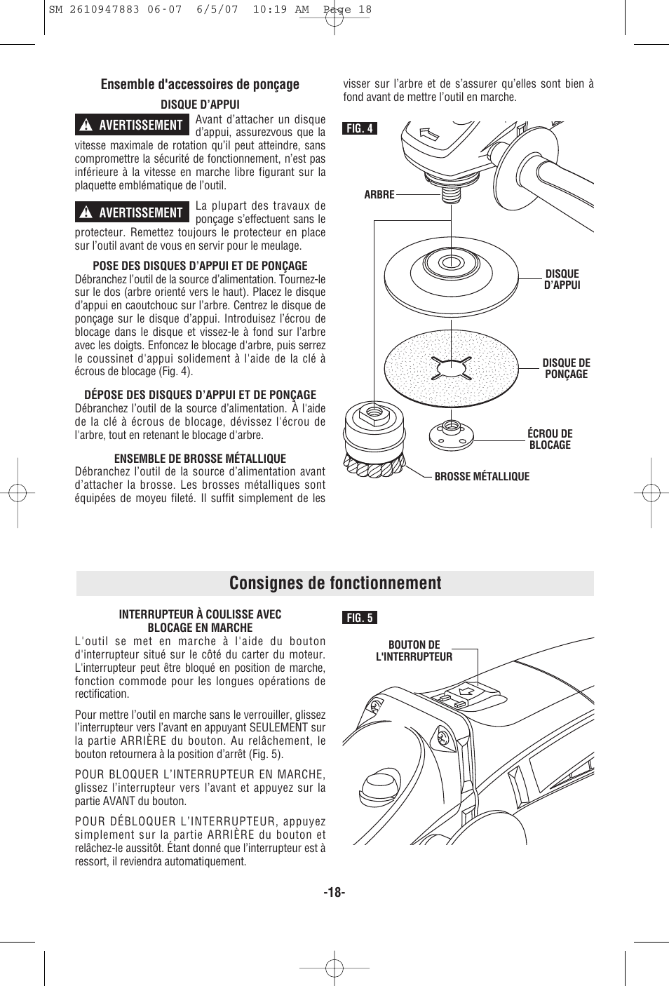 Consignes de fonctionnement | Skil 9290 User Manual | Page 18 / 32