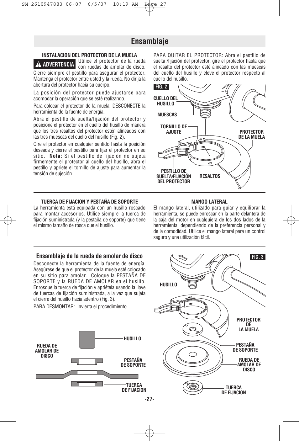 Ensamblaje | Skil 9290 User Manual | Page 27 / 32