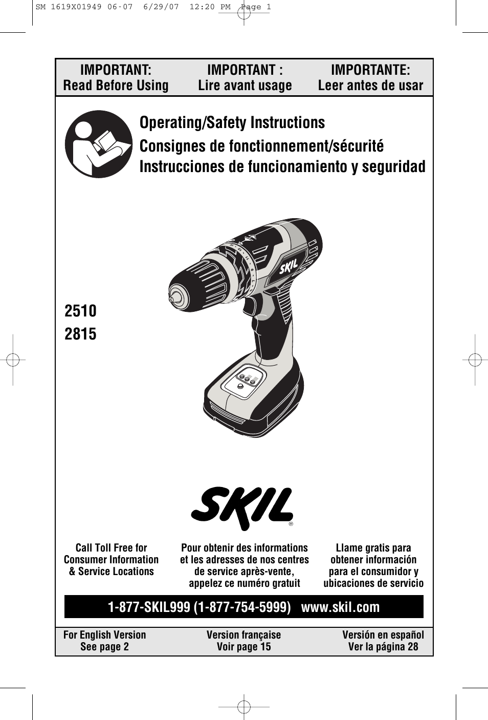 Skil 2510 User Manual | 44 pages