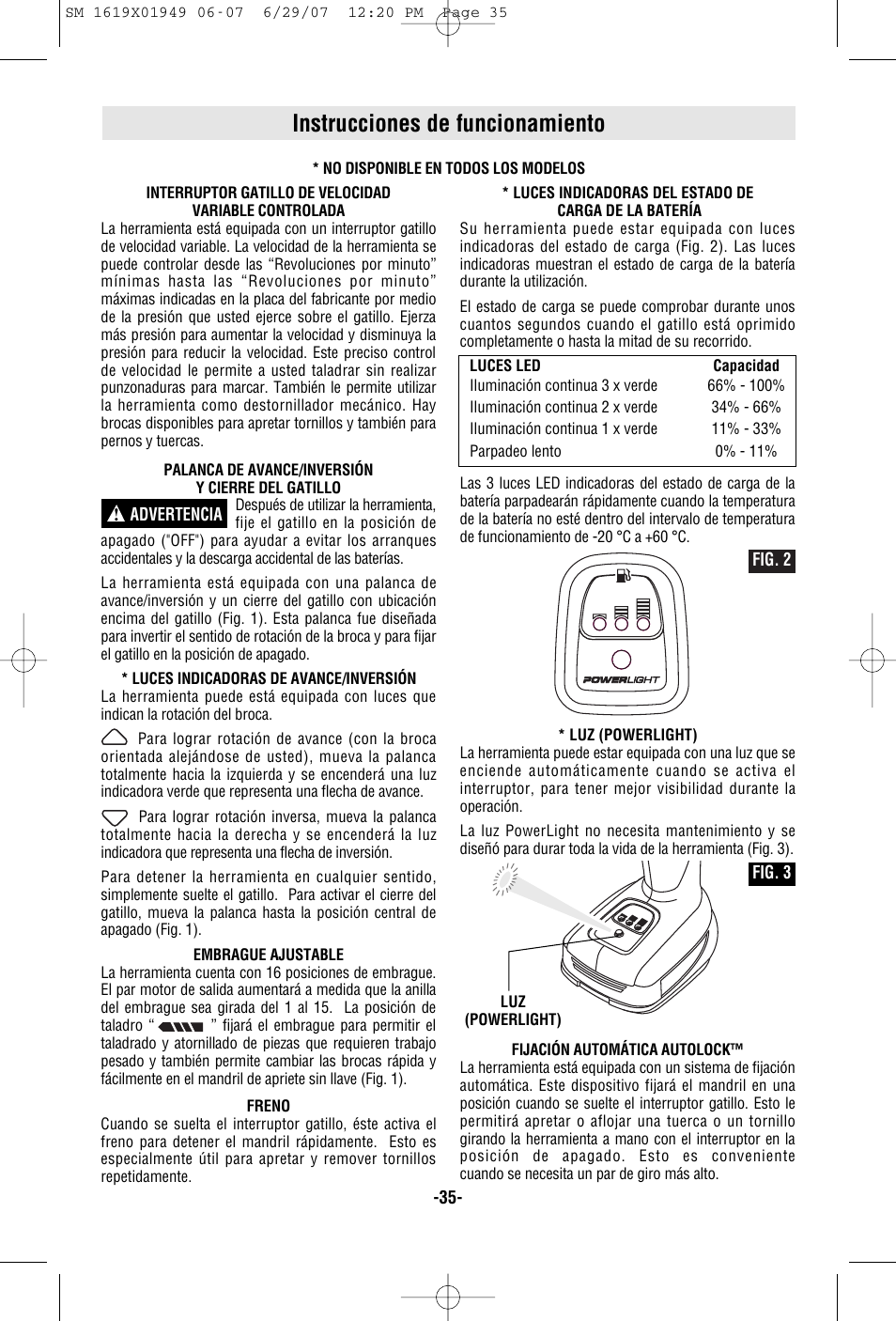 Instrucciones de funcionamiento | Skil 2510 User Manual | Page 35 / 44