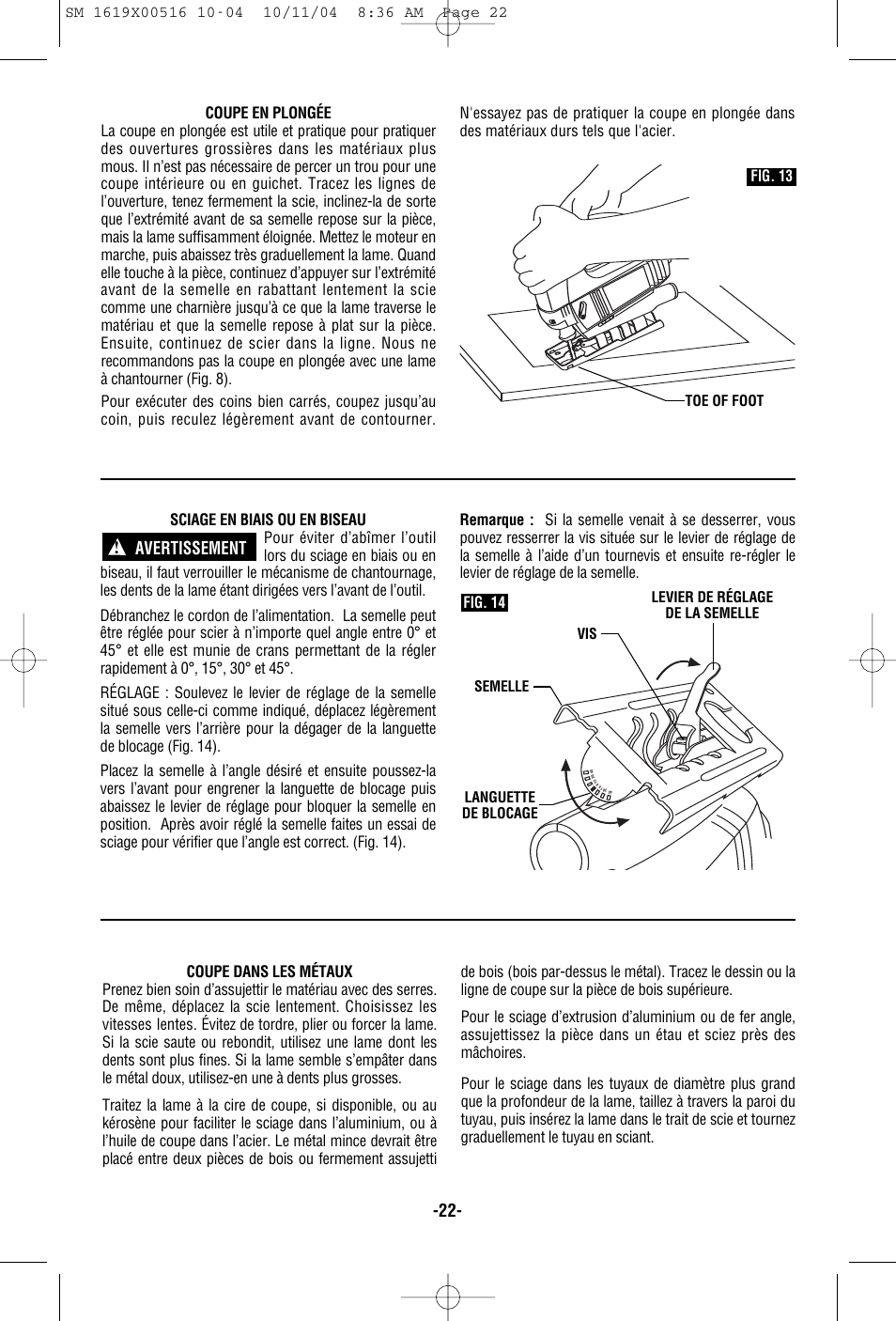 Avertissement | Skil 4485 User Manual | Page 22 / 40
